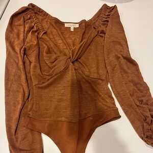 Burnt Orange Long Sleeve Bodysuit